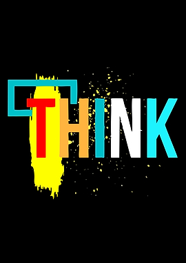 Colorful 'THINK' Text Art