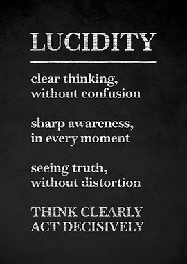 Lucidity Definition Poster