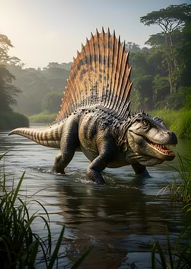 Spinosaurus in a River