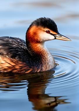 Great Crested Grebe in Water