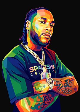 Burna Boy Pop Art Portrait