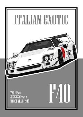 F40 Italian Exotic Car