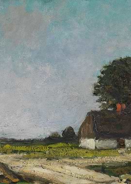 Impressionistic Cottage in a Rural Landscape