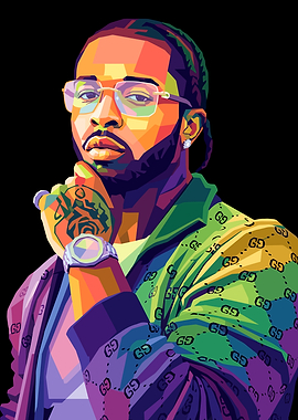 Pop Smoke WPAP Portrait