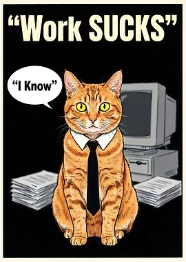 Cat in a Suit Says 'I Know'