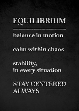 Equilibrium Text Art