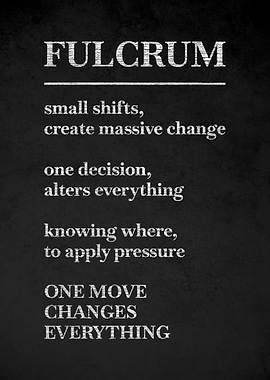 Fulcrum Motivational Text Art