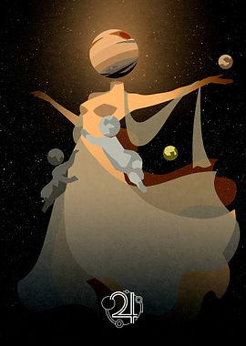 Jupiter Goddess with Moons