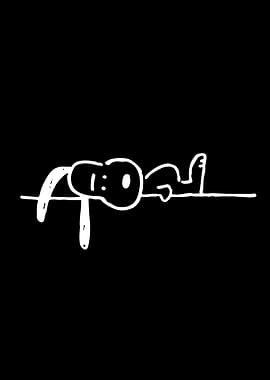 Snoopy lying down on a line