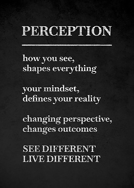 Perception quote poster