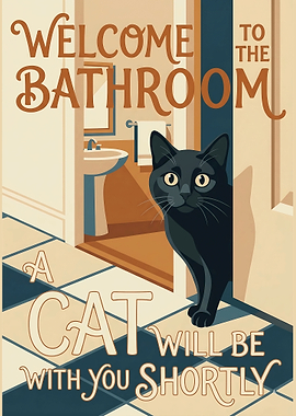 Welcome to the Bathroom Cat