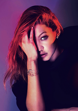 Gigi Hadid in Dramatic Lighting
