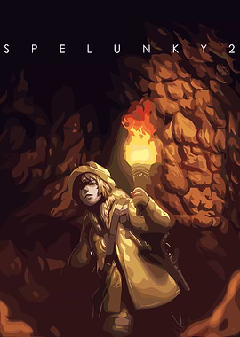 Spelunky 2 Game Poster