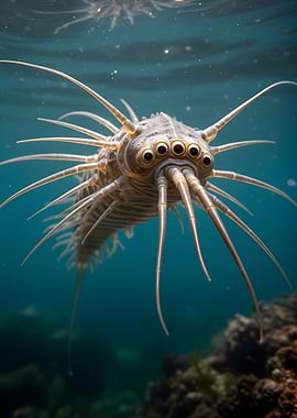 Ancient Sea Creature with Multiple Eyes