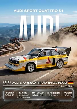 racing Audi Sport Quattro S1 poster