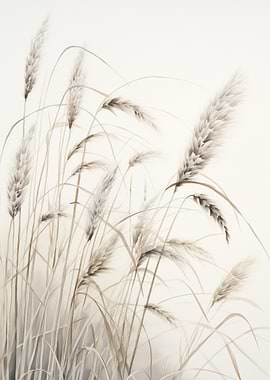 Botanical Wheat Stalks