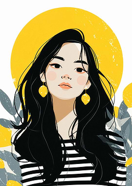 Young Woman with Lemon Earrings