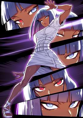 Anime Woman in White Dress