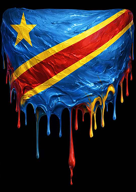 Dripping Flag of Congo