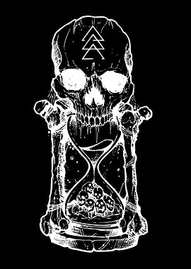 Skull Hourglass with Skulls