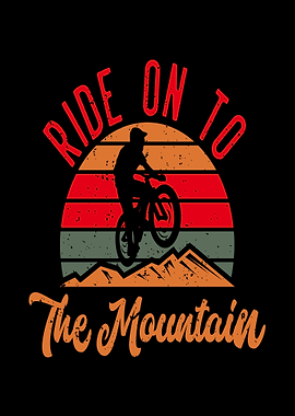 Mountain Biking Sunset Graphic
