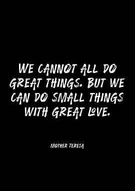 Mother Teresa quote about love