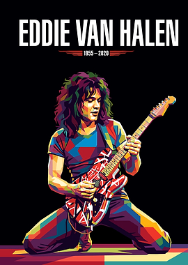 Eddie Van Halen Pop Art Portrait