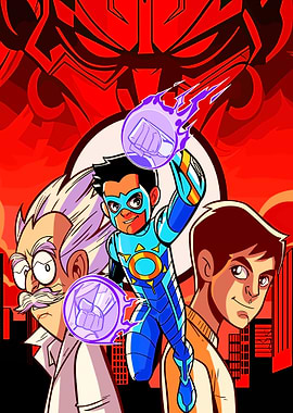 Superhero team with villain background