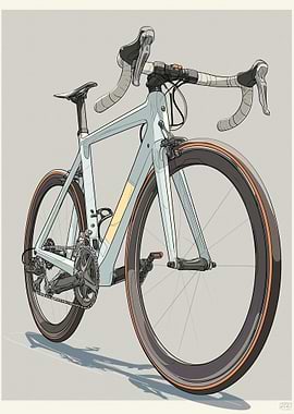 Modern Road Bicycle Illustration