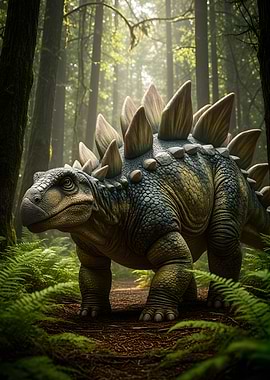 Stegosaurus in a Forest