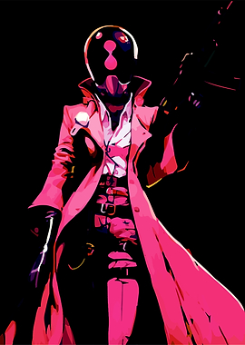 Cyberpunk Character with Gun