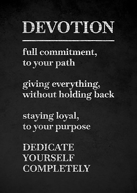 Devotion Definition Poster
