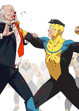 Invincible fighting Omni-Man