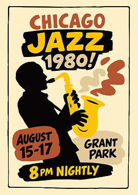 Chicago Jazz Sax Print