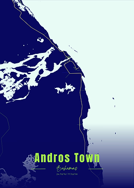 Andros Town Bahamas Map