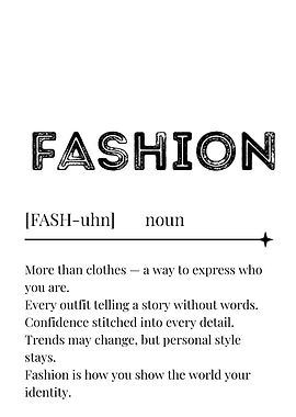 Fashion Definition Poster