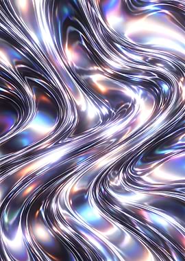 Iridescent Metallic Waves