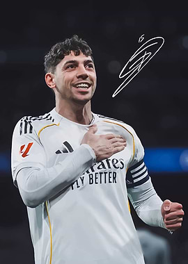 Federico Valverde celebrates goal