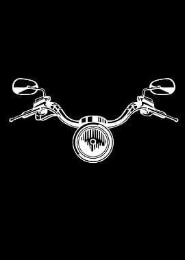 Motorcycle Handlebars and Headlight