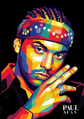 Colorful Portrait of Sean Paul