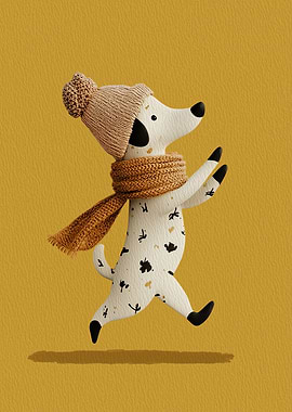 Dalmatian Dog in Winter Attire