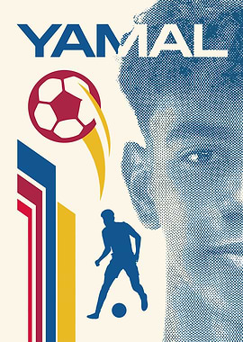 Yamal Soccer Player Poster