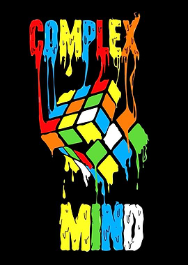 Complex Mind Rubik's Cube Drip Art