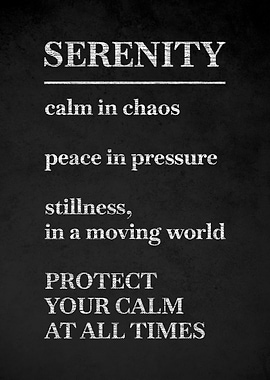 Serenity Quote Poster