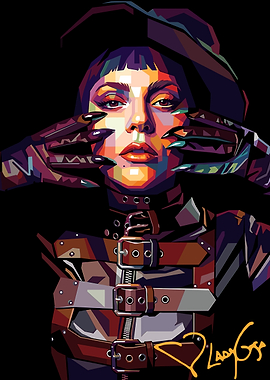 Lady Gaga Pop Art Portrait