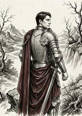 Knight in Armor with Cape