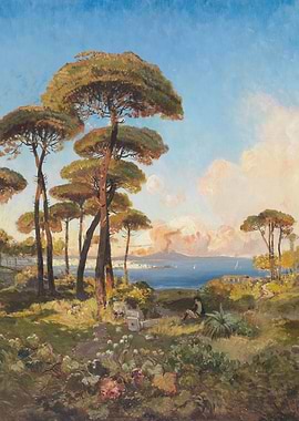 Naples Bay with Vesuvius