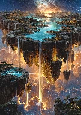 Floating Islands with Waterfalls