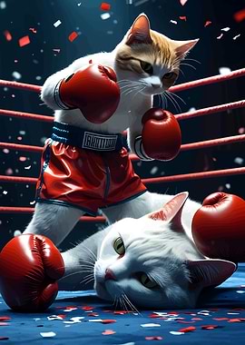 Boxing Cats in a Ring