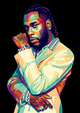 Burna Boy Pop Art Portrait
